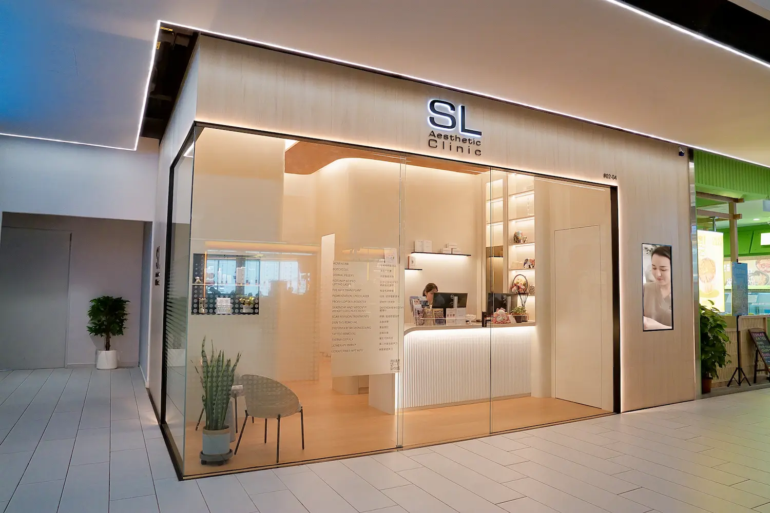 SL Aesthetic Clinic exterior at iMall, Marine Parade
